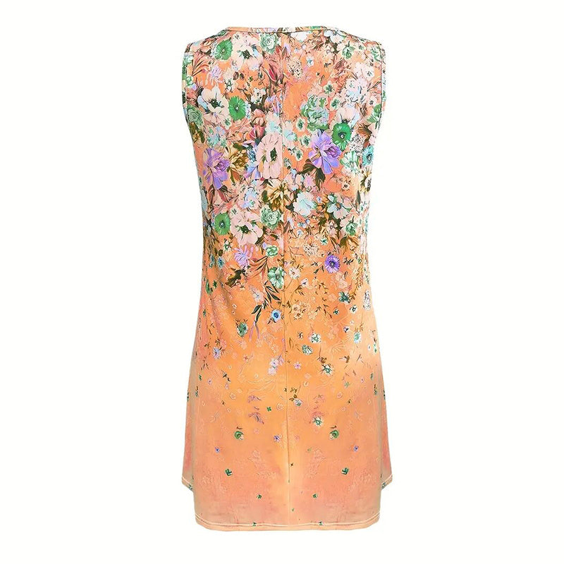 Floral Bliss Sleeveless Summer Dress – Casual A-Line Sundress